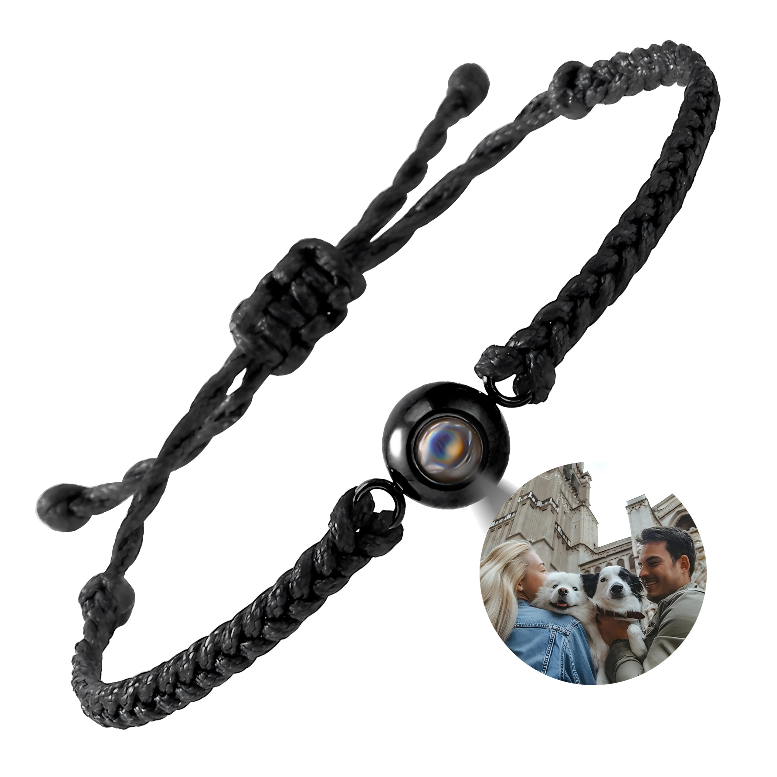EMIRISTIC Pulsera de fotos personalizada con imagen interior – Pulsera hecha a mano con imagen personalizada para San Valentín