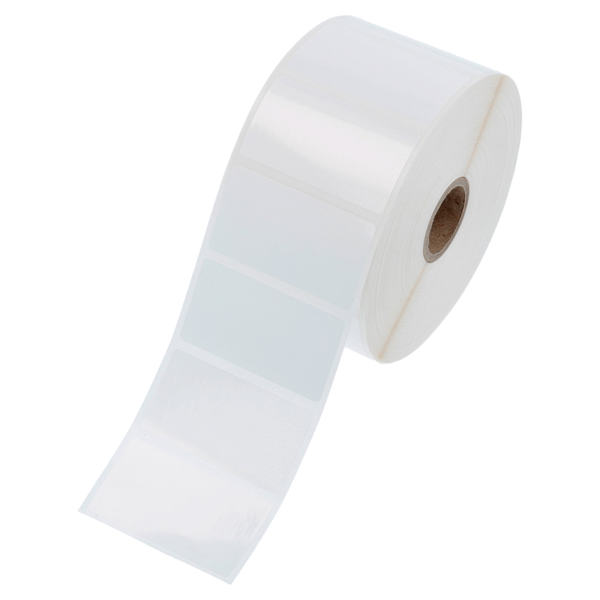 Labelident PE Etiketten weiß 60 x 40 mm - 6.000 Etiketten, 6 Rollen à 1.000 Folienetiketten, 25 mm Kern, stark selbstklebend, wasserfest für Thermotransferdrucker
