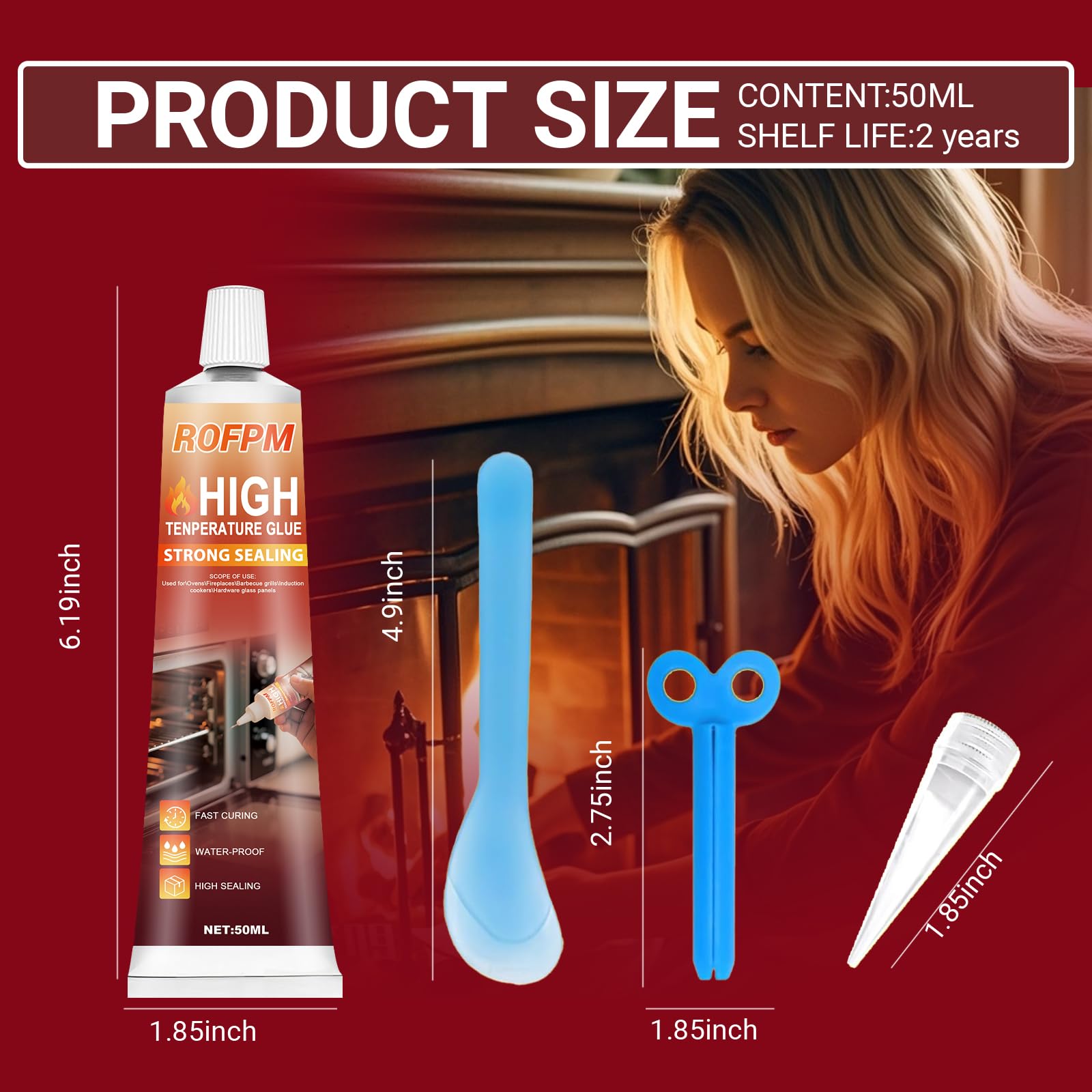 Silicone Nero Alte Temperature 600 Gradi, Colla Termoresistente per Guarnizioni Auto, Stufa, Forno