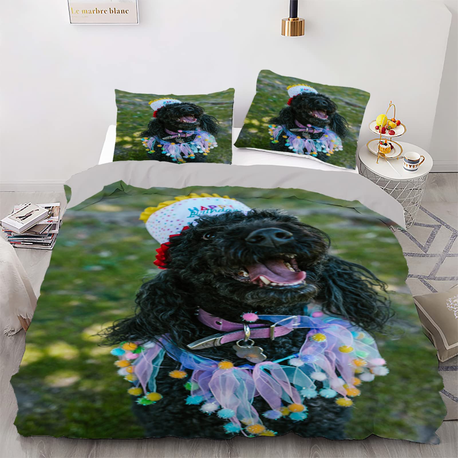 Housse de couette 140x200 fille verte entretien facile pour lit enfant sans pli