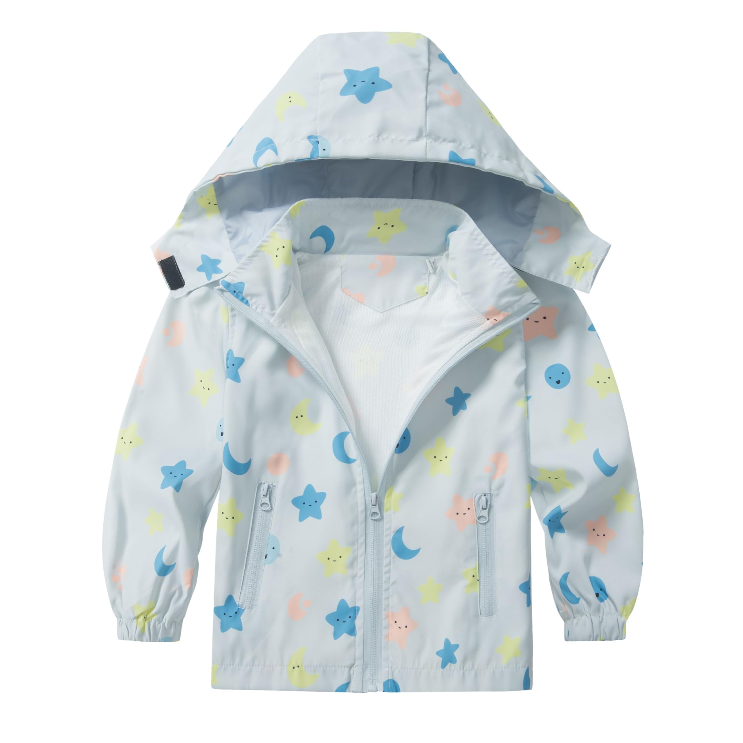HZXVic Toddler Boys Raincoat Waterproof,Lightweight Kids Rain Poncho Jacket Windbreaker Outwear Coat