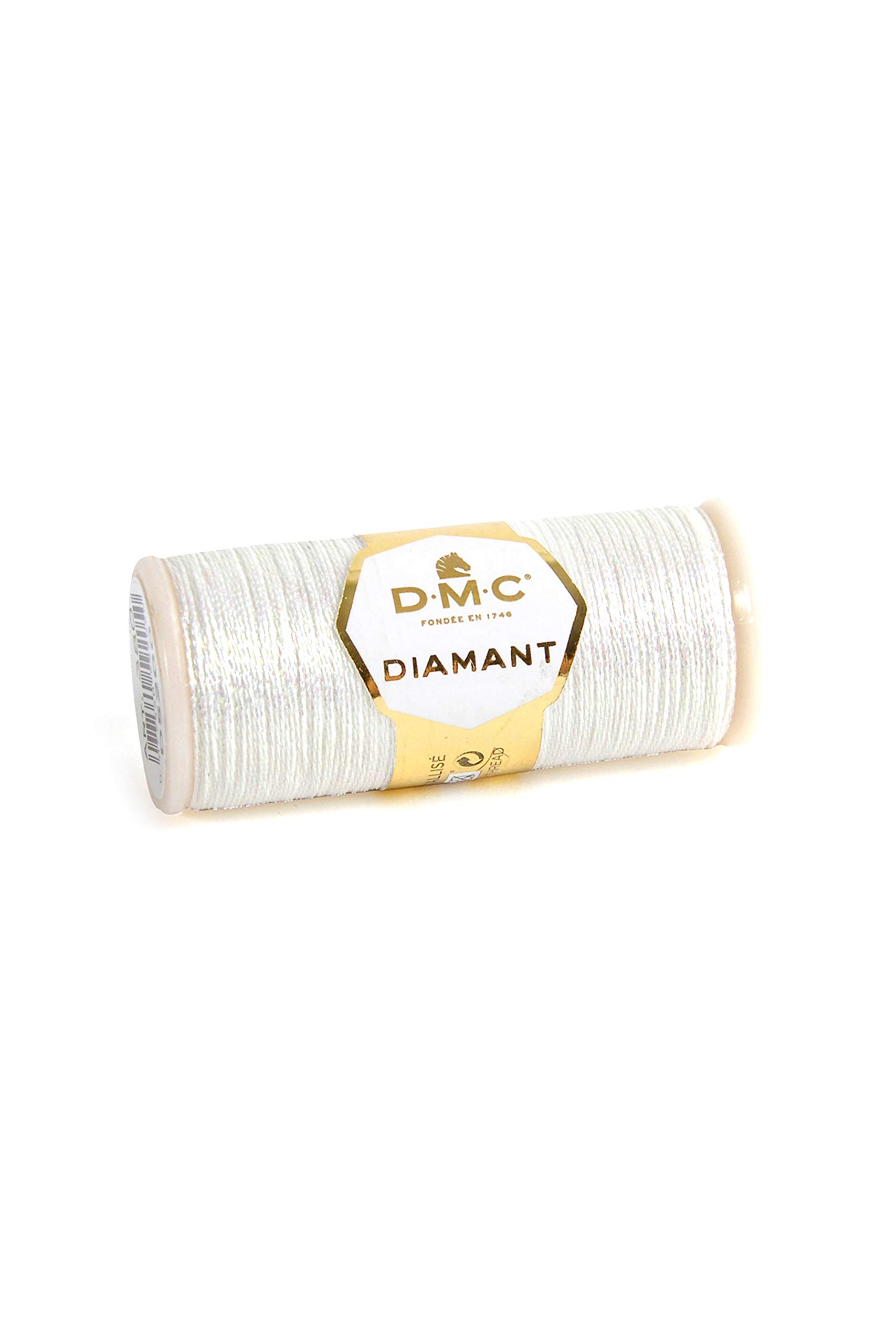 DMC Diamant Metallic Needlework Thread, 38.2-Yard, White