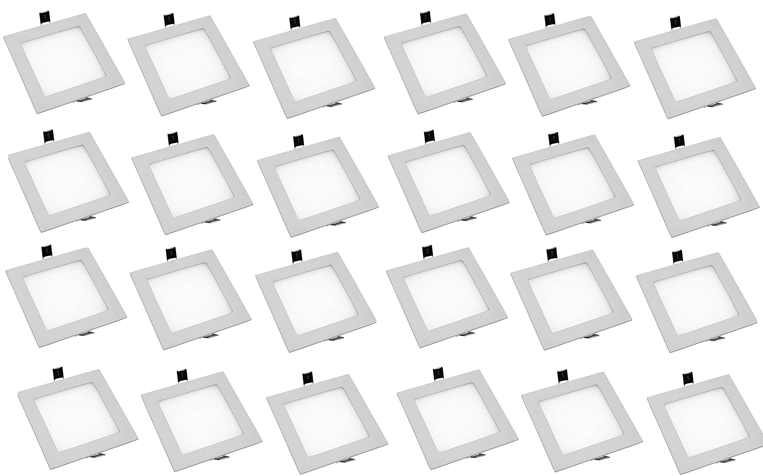 A’Mart 8 Watt LED Square False Ceiling Panel Light for POP (White, Pack of 24)