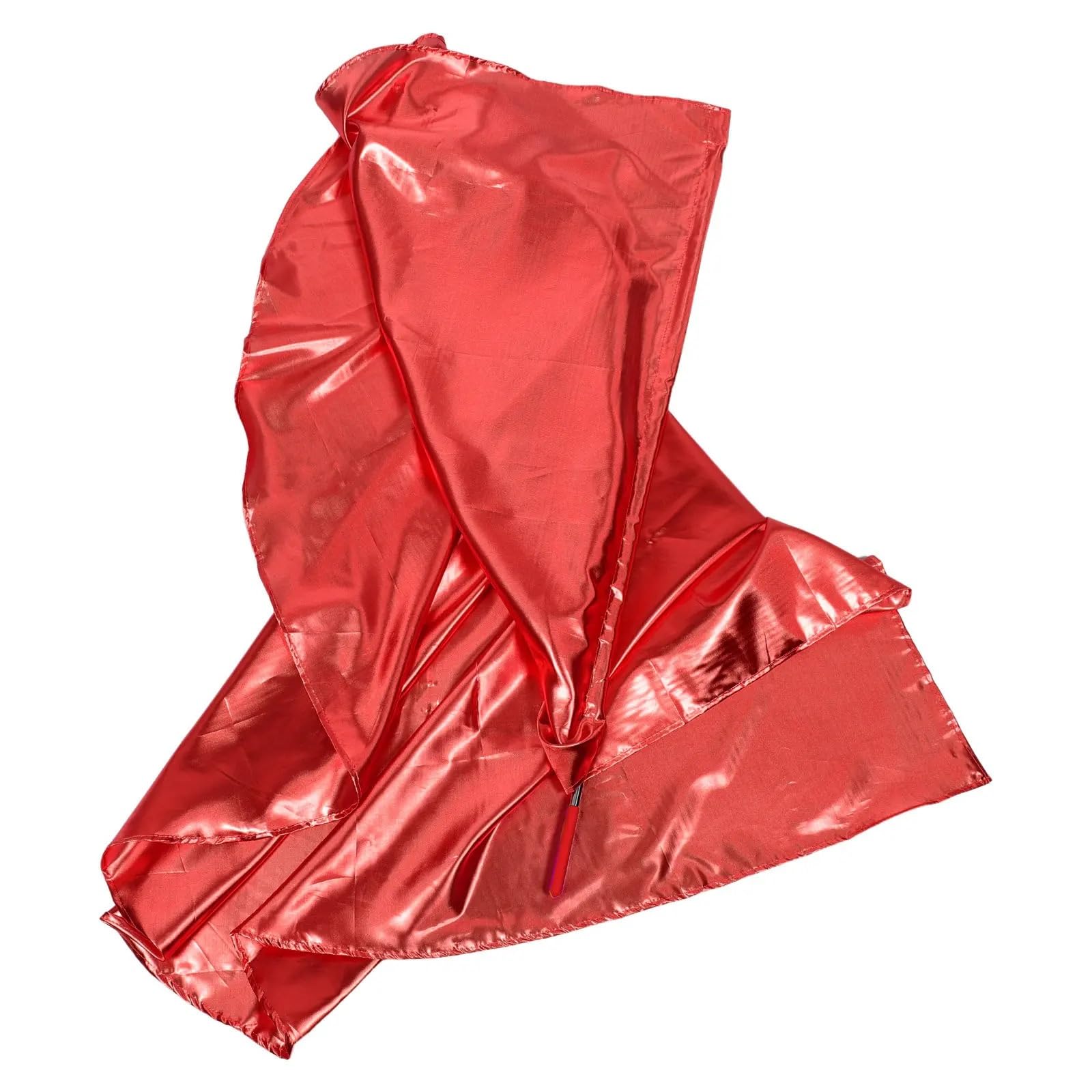 Bandera de danza semicírculo de tela roja | Banderas de danza semicircular de adoración for eventos deportivos y de danza
