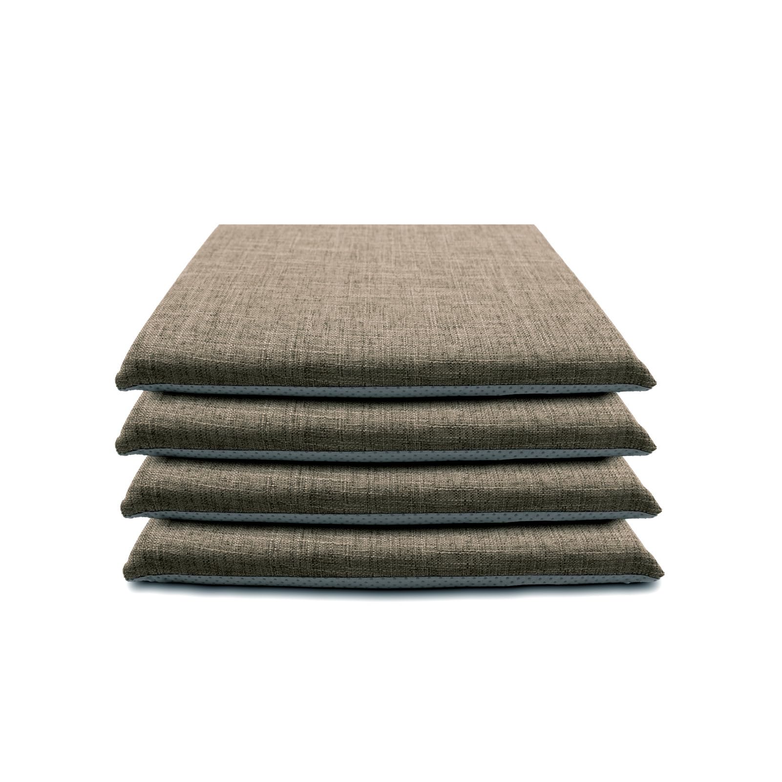 Photo 1 of Lifup 4 Pack Chair Cushion Memory Foam Pads, Square Non-Slip Thick Dining Chair Cushions with Ties and Removable Cover for Home Office Restaurant Chair Pads Brown 18 x 18 Inch