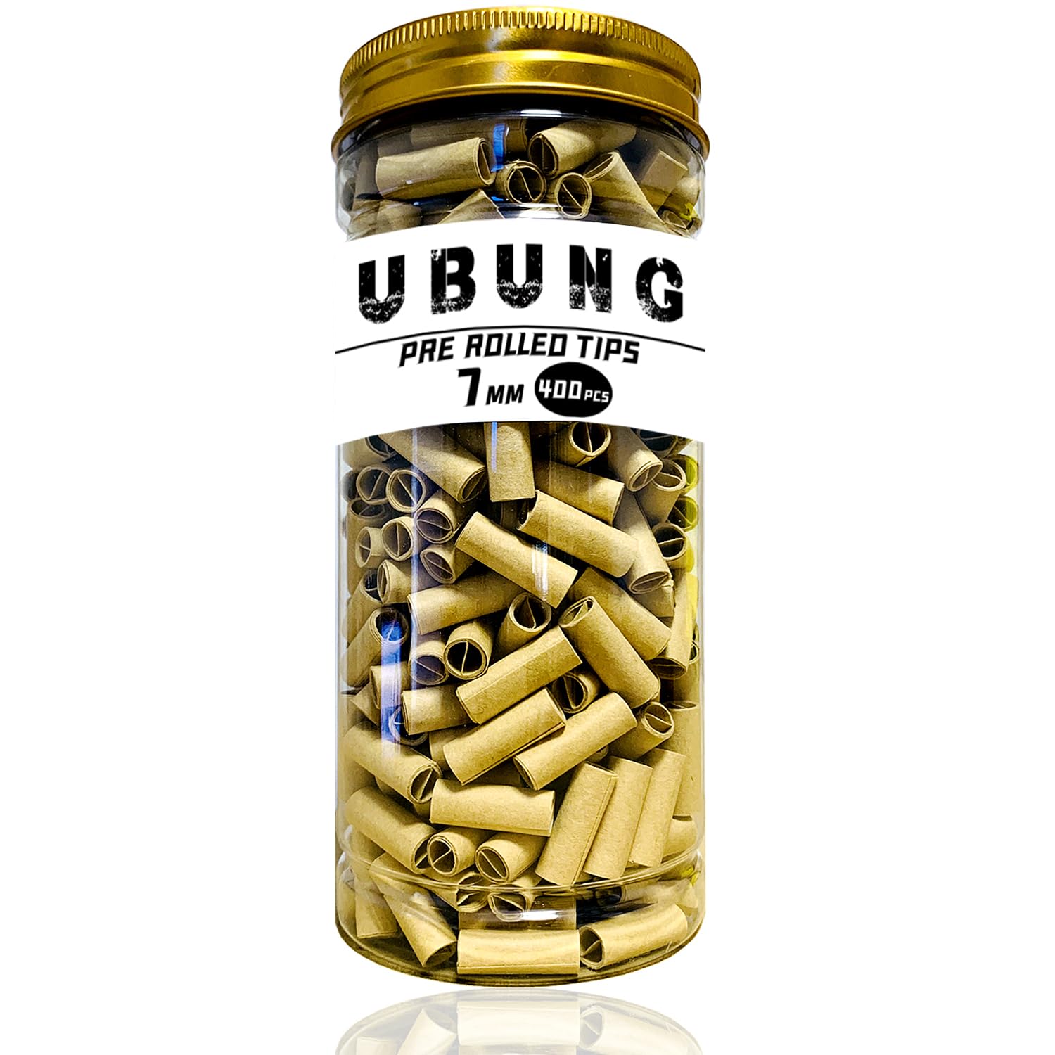 UBUNG 400 Pcs 7mm Pre Rolled Tips, Unbleached Rolling Paper Joints,Suitable for most Rolling Machine Pre Rolled Filter Tips