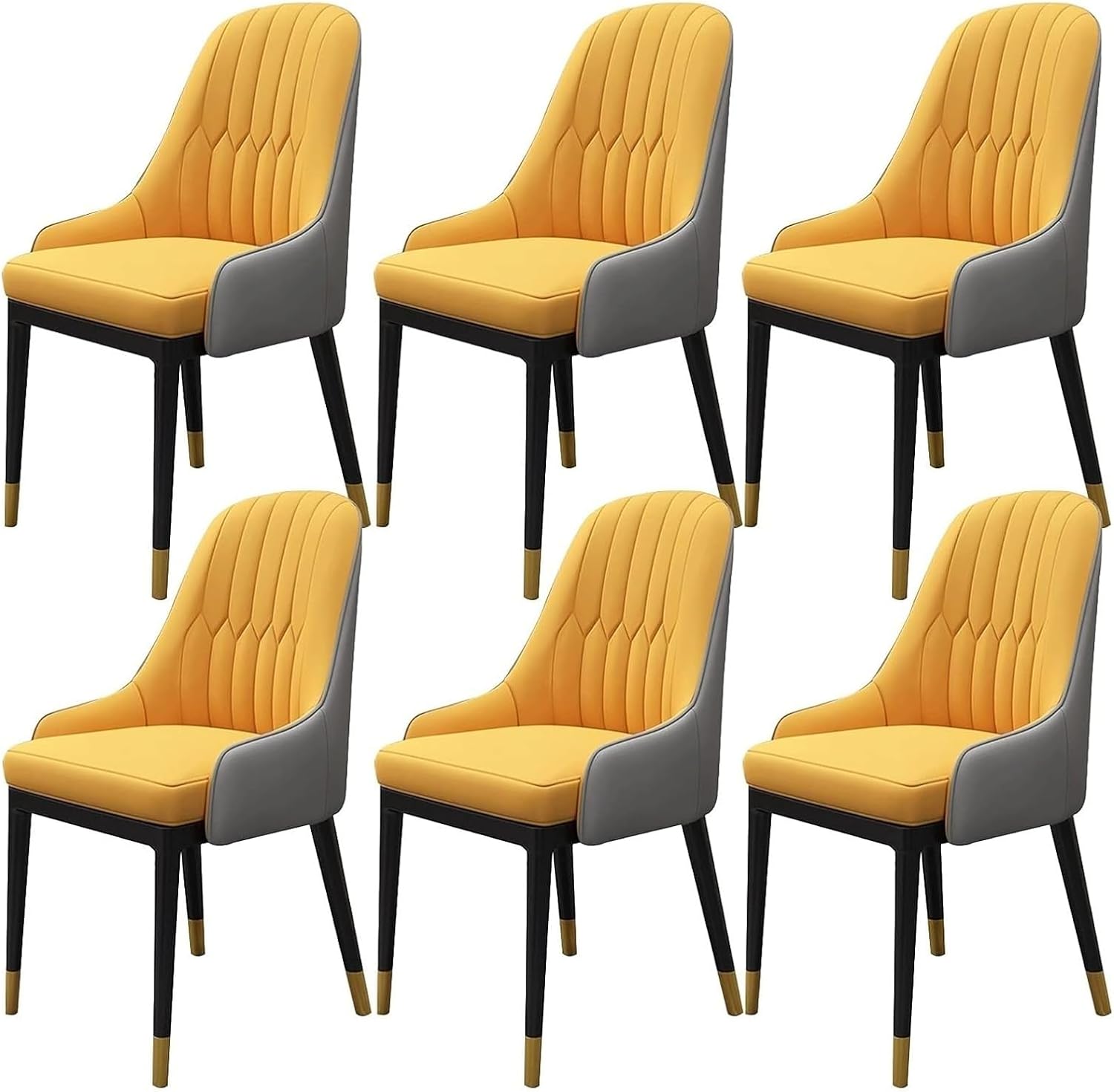 Amazon｜チェア アームチェア 椅子 Dining Chairs Set Of 6 Water Proof Leather Kitchen