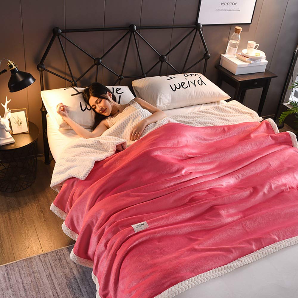 Manta de Sofá Tacto Aterciopelado, Reversible de Franela/Sherpa, Suave, Transpirable, Ligera, Ecológica y de Fácil Cuidado para Cama Sofá