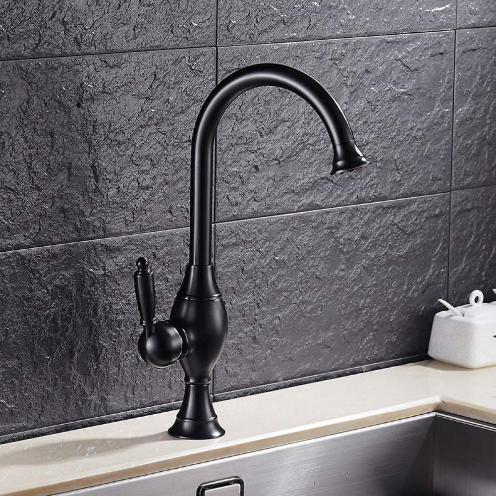 Grifo de cocina de cobre LWX monomando con caño giratorio para fregadero