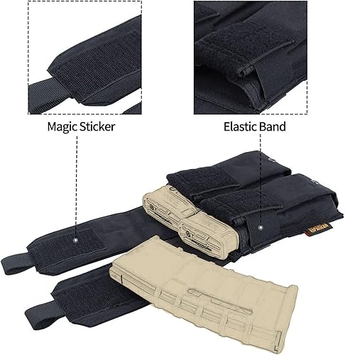 Miniatura 5 de EXCELENTE ELITE SPANKER - Bolsa táctica Molle con una, dos o tres aperturas para cargador de municiones M4 M14 M16 AR15 AR10 G36, con capacidad