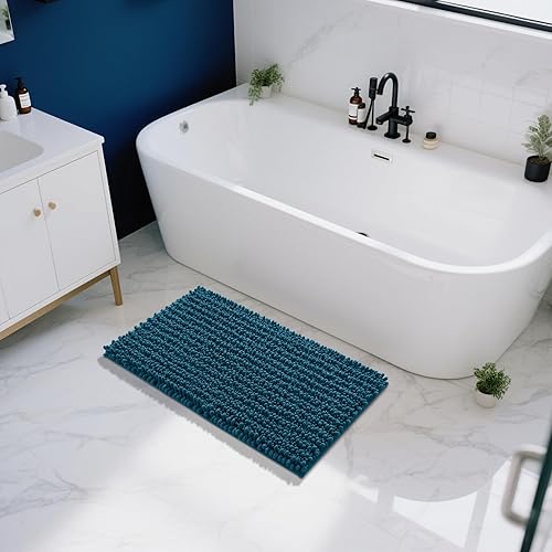 Miniatura 674 de Yimobra - Tapete de baño largo de felpilla, grande de 55.1 x 24 pulgadas, microfibra gruesa, absorbente, extrasuave, antideslizante, peludo, lavable