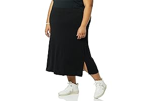 Women's Pull-On Knit Midi Skirt
