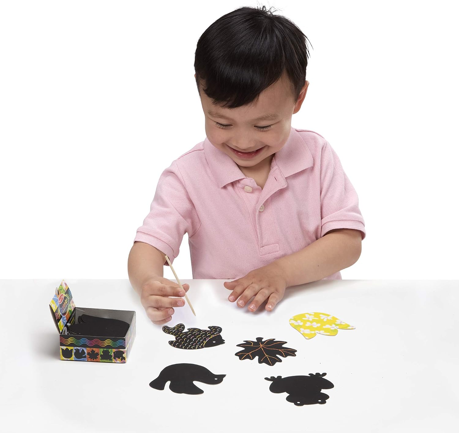 Melissa & Doug Nature Mini Notes, Scratch Art for Kids Arts & Crafts for kids Rainbow Scratch Art for Kids 4+, Gift for Boy or Girl - Image 3