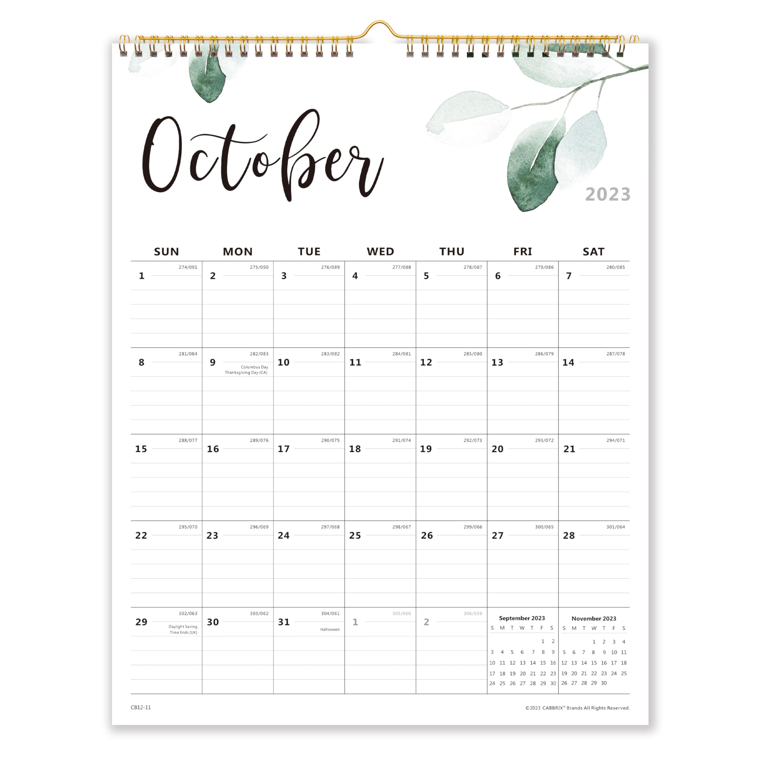 Cabbrix2023-2024 Monthly Wall Calendar, 18 Months Wall Calendar with Thick Paper Perfect for Organizing and Planning,Twin-Wire Binding, Hanging Hook, 15 x 12 Inches