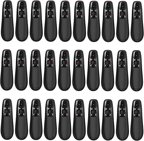 Miniatura 19 de Presentador inalámbrico de presentación remota Clicker: USB tipo C PowerPoint Clicker con puntero rojo Control PPT de largo alcance - Avanzador