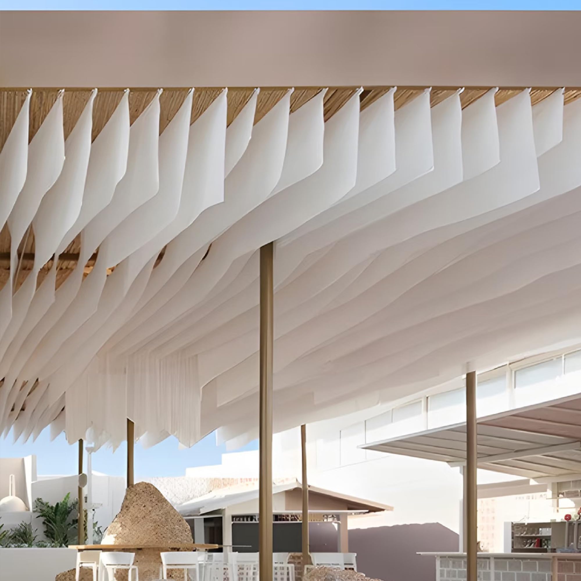 Querbehang Vorhang für Hochzeit Fotografie Tüll Decken-Vorhänge | Hochzeitsbogen Wandbehang Dekoration Decken-Vorhänge Schals Voile Vorhang Khaki60m x 50cm