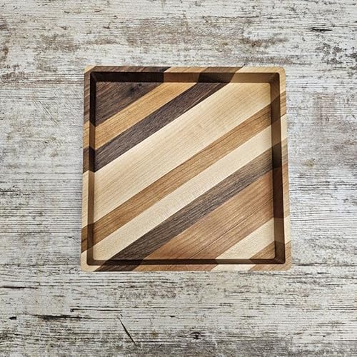 Personalized Wooden Square catchall Tray Serving Trays