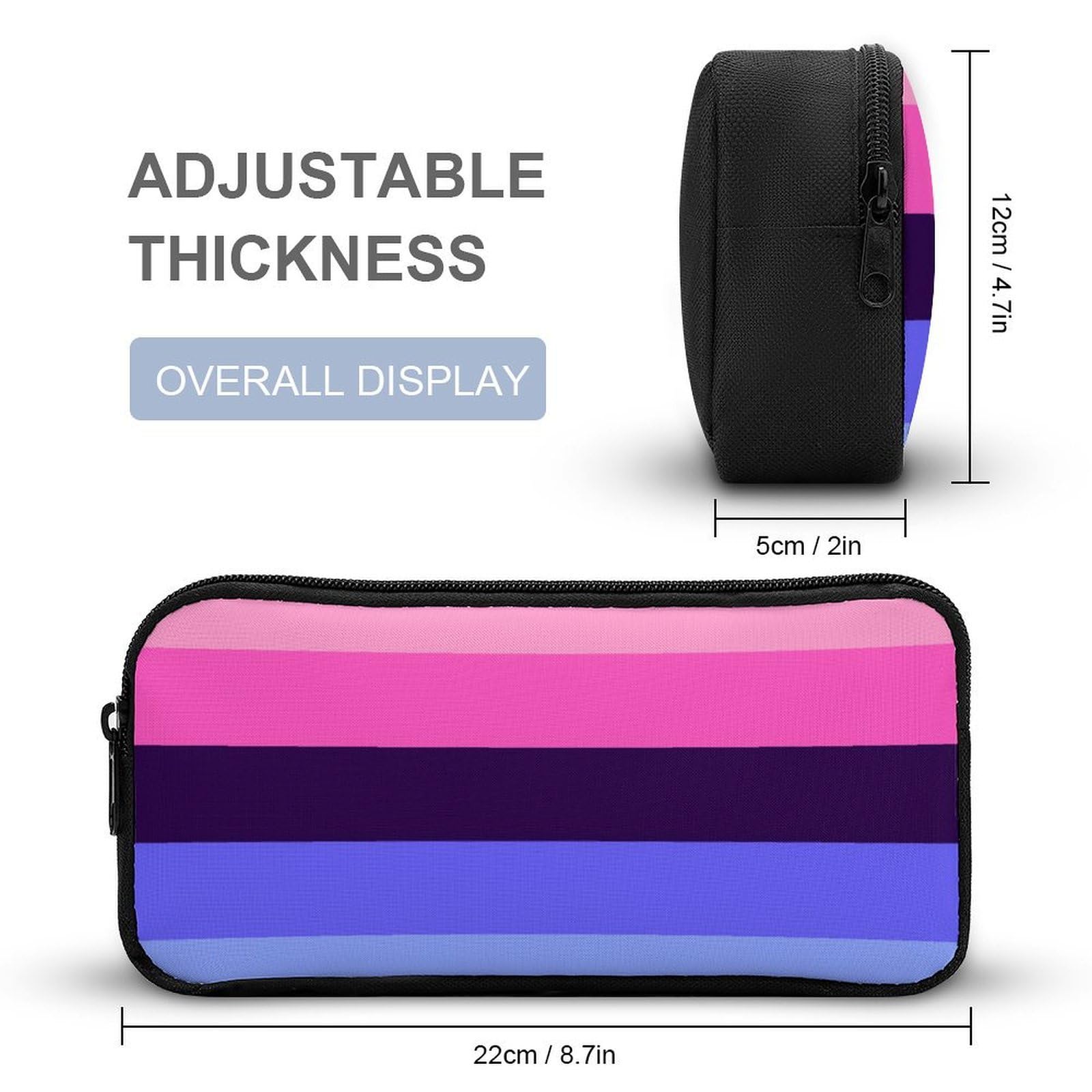 Sac à dos avec boîte à lunch, sac de rangement, drapeau LGBT, ensemble sac à dos omnisexuel et trousse de maquillage