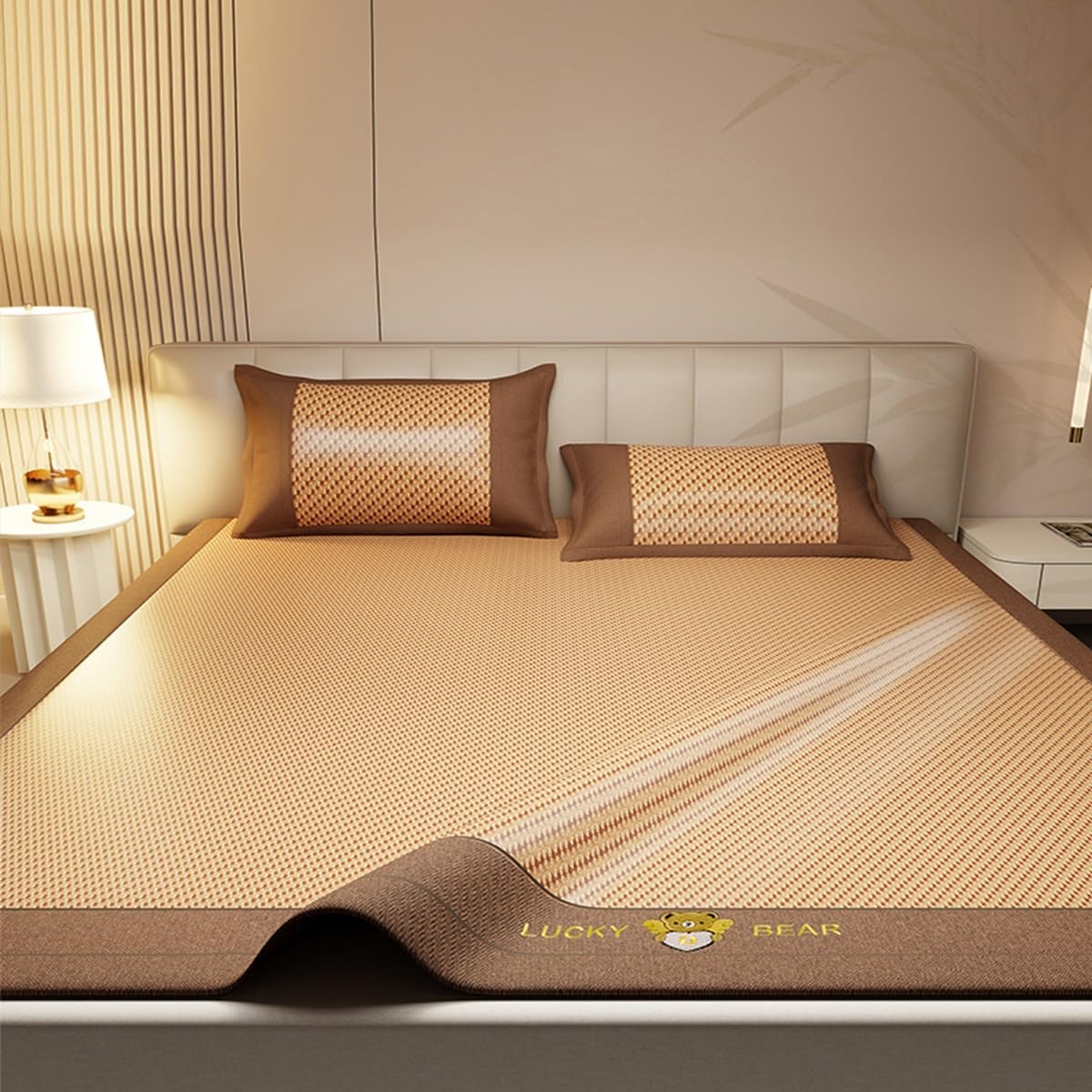 Colchoneta de Verano Plegable Refrescante – Funda de Cama de Seda Fría, Almohadilla Transpirable Anti Sudor, Colchón Ligero para Hogar y Viaje(Blue2,150 * 200cm/59 * 78.7in)