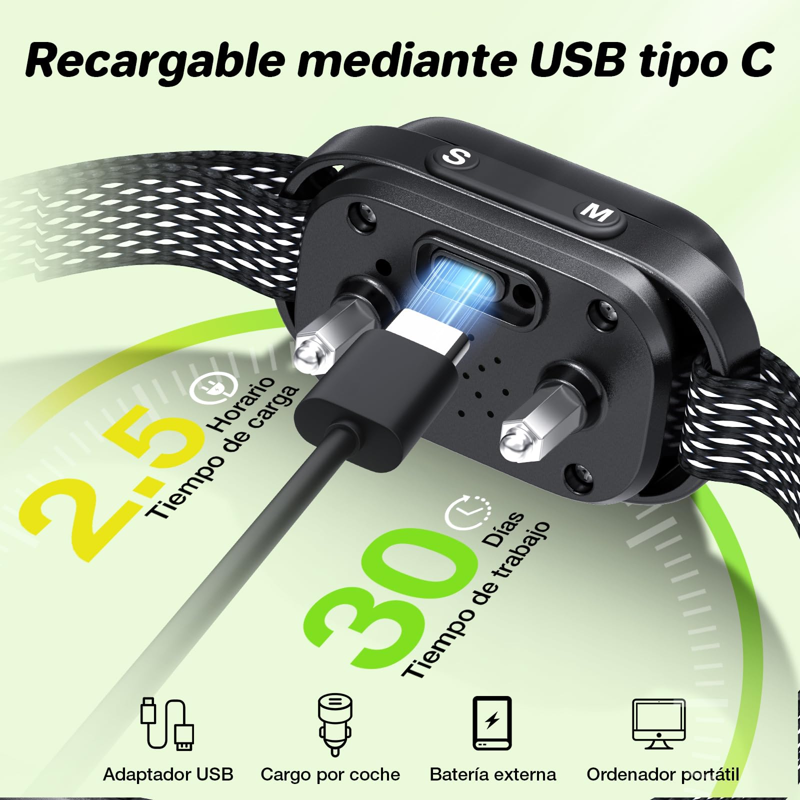 MASBRILL Collar Anti Ladrido para Perros - 3 Modos (Sonido, Vibración, Mixto) + 7 Niveles de Sensibilidad, Correa Anti-Ladridos con Pantalla LED,IPX7, Recargable,Carga Rápida, Ajustable y Fácil de Usa | 3 Modos (Sonido, Vibración) ,7 Niveles de Sensibilid