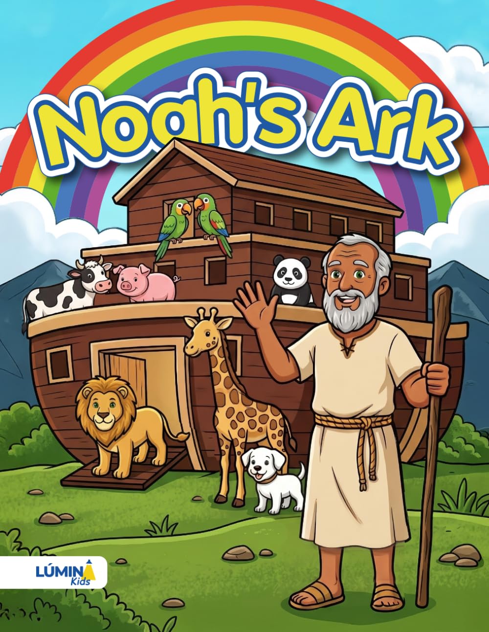 Christian Coloring Book for Kids: Noah's Ark: Bible Stories Coloring Book with Beautiful Scripture Verses and Animals for Faith and Fun (LÚMINA: Bible Stories of the Old Testament)