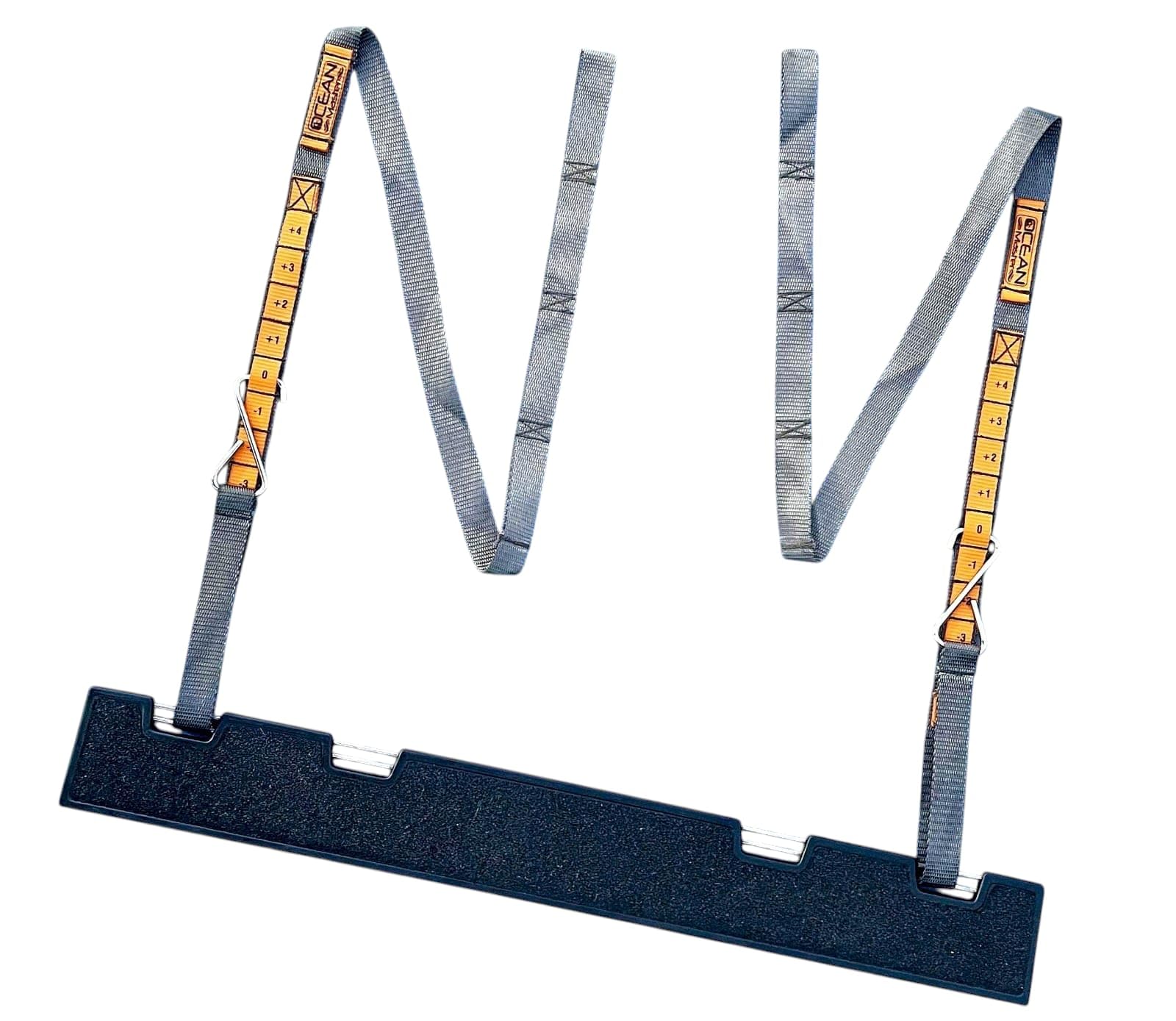 Ocean Master Backstroke Start Wedge, Swimming Pool Training Device with Adjustable Straps, Black