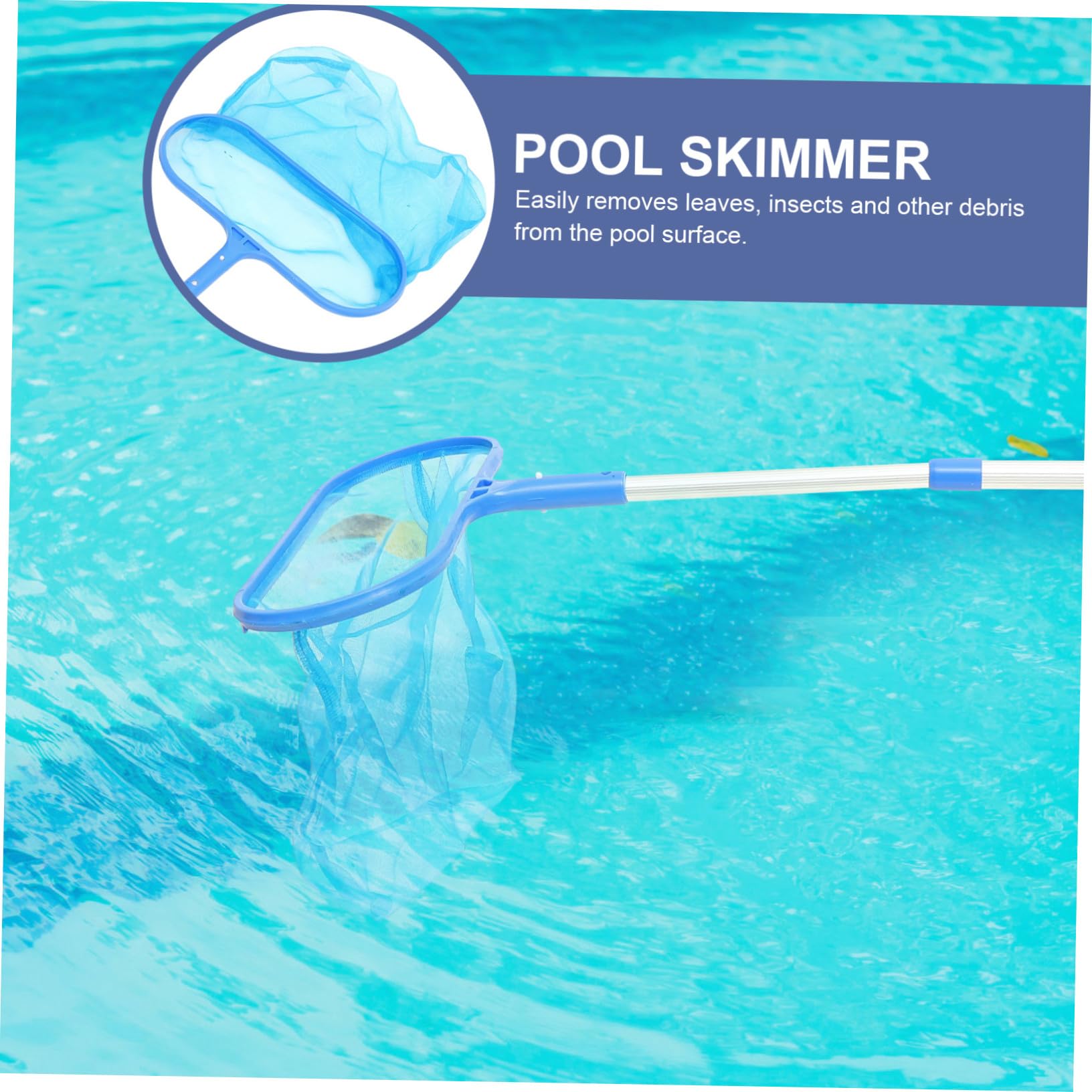 SUPVOX Limpieza para Piscinas con Mango Telescópico de Herramienta para Recoger y Diseño Ligero y Deslizante Fácil de y Almacenar para de Estanques y Piscinas al Aire