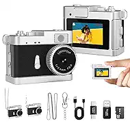 Keychain Camera, 16GB Mini Digital Camera with Built-in Flash & Retro Filters, Pocket Mini Camera for Travel, Vlogging, Birthday Gift for Friends