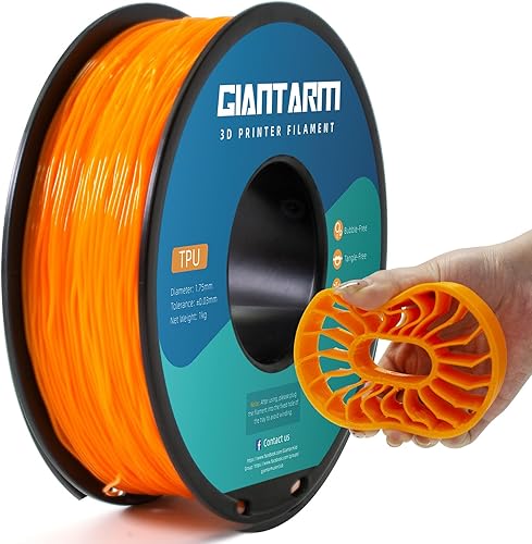 Miniatura 30 de Giantarm - Filamento de poliuretano termoplástico, 95A, 0.06 pulgadas, dimensional +/- 1/32 pulgadas, flexible y suave para impresora 3D, carrete