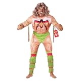 Ultimate Warrior Costume&comma; WWE Costumes for Adults&comma; Adult Wrestling Costume&comma; Halloween Costumes for Men