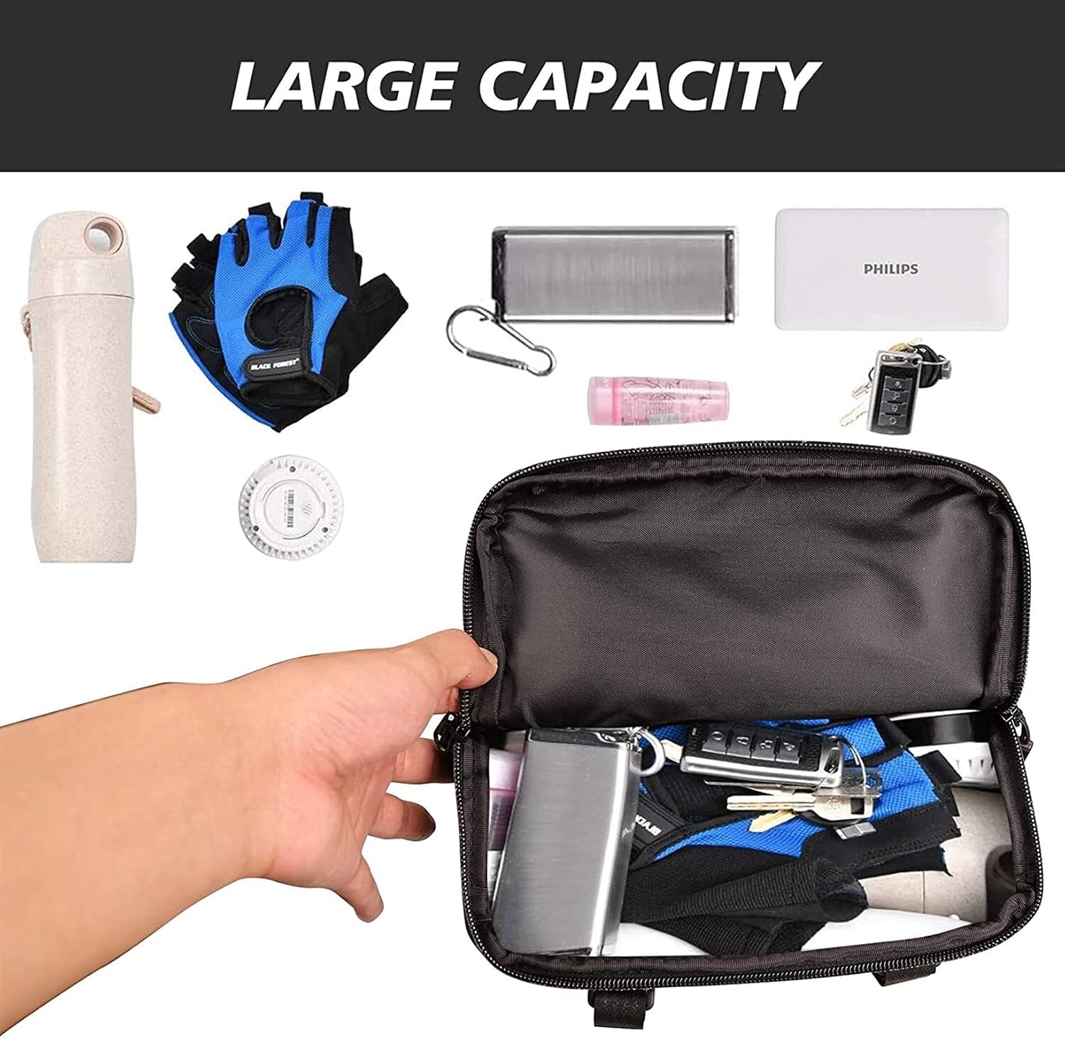 Bicycle Handlebar Bag Bicycle Bag Front Beam Bag Mountain Bike Bag Mobile Phone Bag Bicycle Handlebar Bag(2 Pcs)