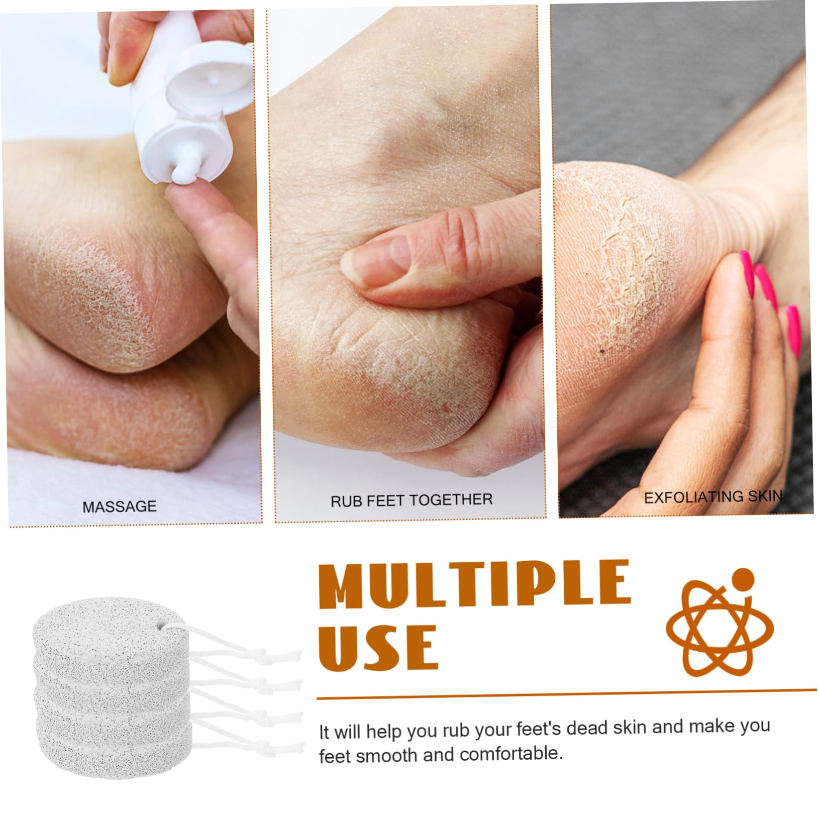 minkissy Remover for Feet 8pcs Pumice Stone Foot Grinding Stone Dead Skin Remover Tool