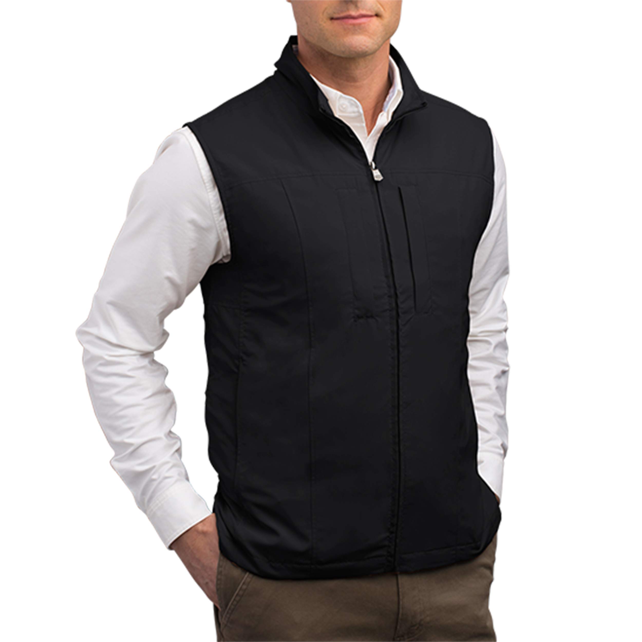 SCOTTeVESTRFID Vest for Men - 26 Hidden Pockets - Water Repellent for Travel & More