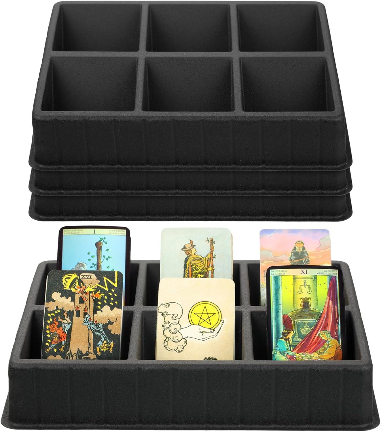 Beeveer Black Card Sorting Tray Card Sorting and Dealer