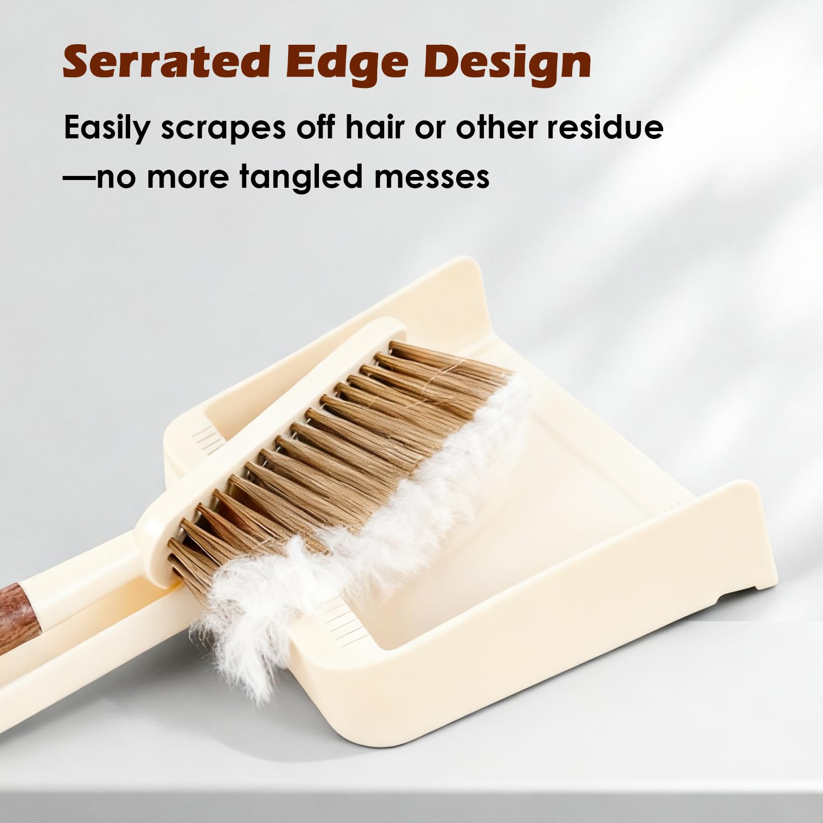 Juego de escoba de mano y recogedor, juego de recogedor pequeño portátil y cepillo con mango de madera de sapele, diseño de dientes, escoba compacta para colgar con recogedor para limpiar