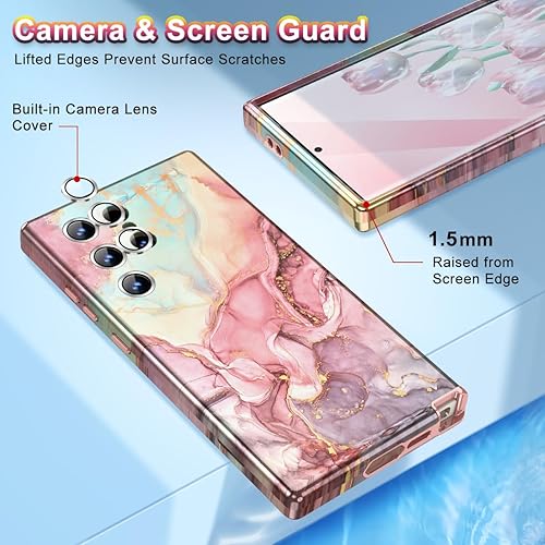 Vista 11 de Funda para Samsung Galaxy S24 Plus de 6.7 pulgadas, protector completo de lente de cámara 3 en 1 resistente cuerpo completo a prueba de golpes PC
