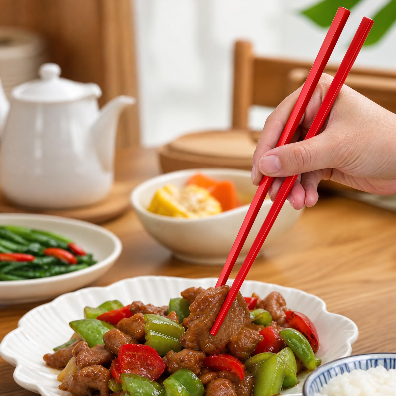 Melamine Chopsticks - Dishwasher Safe & Non-Slip -4