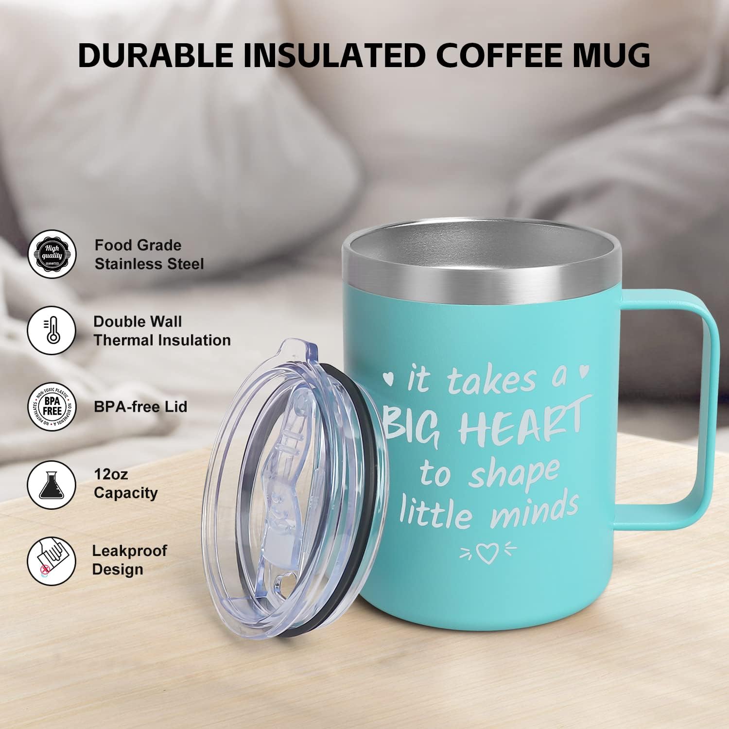 Teacher Gifts for Women, Teacher Appreciation Gifts from Students, Thank You Gift for Valentine's Day, Birthday, Christmas, Graduation, Appreciation Week, Stainless Steel Tumbler Coffee Mug Cup - Image 4