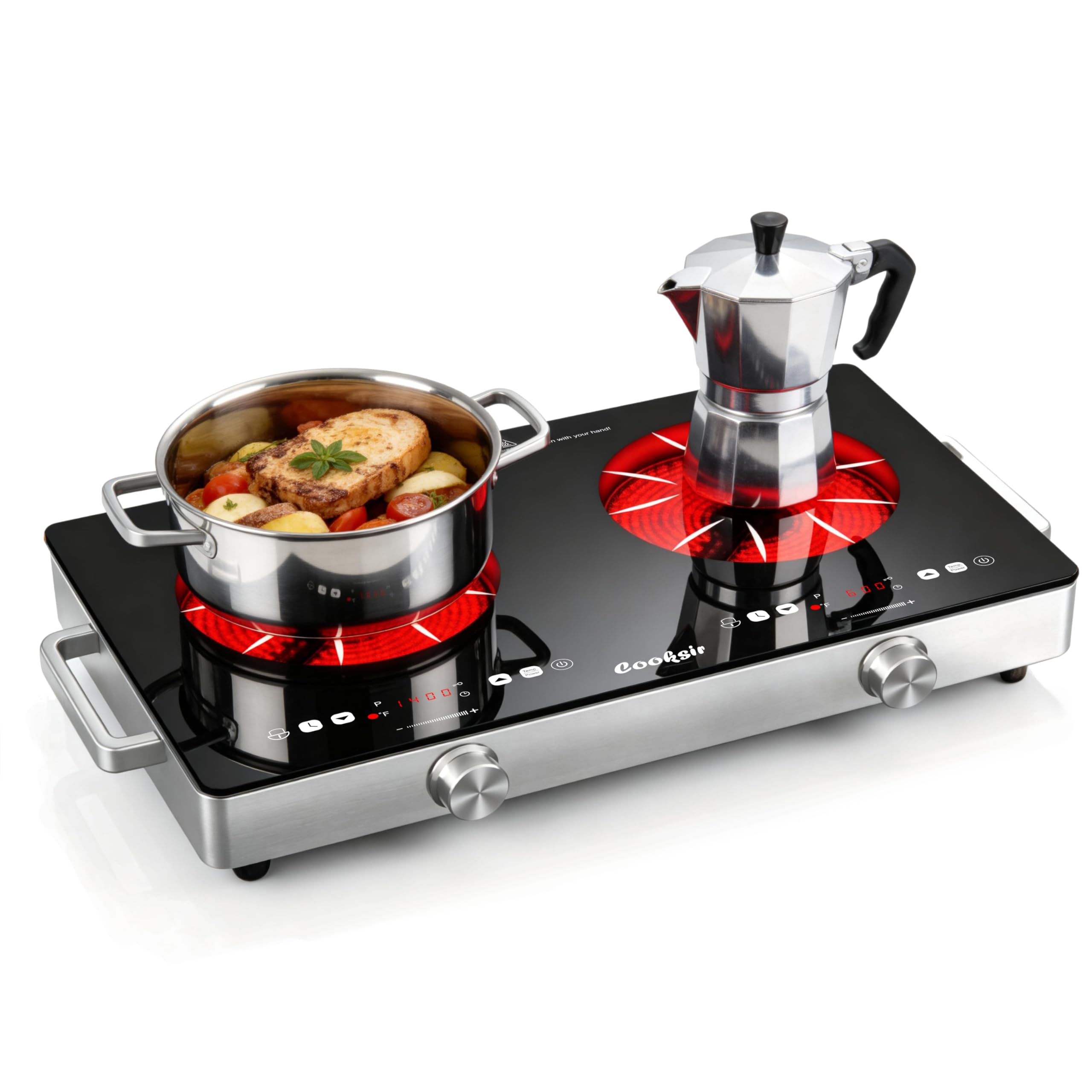 Cooksir 2 Burner Electric Cooktop - 24 Inch (Knob)