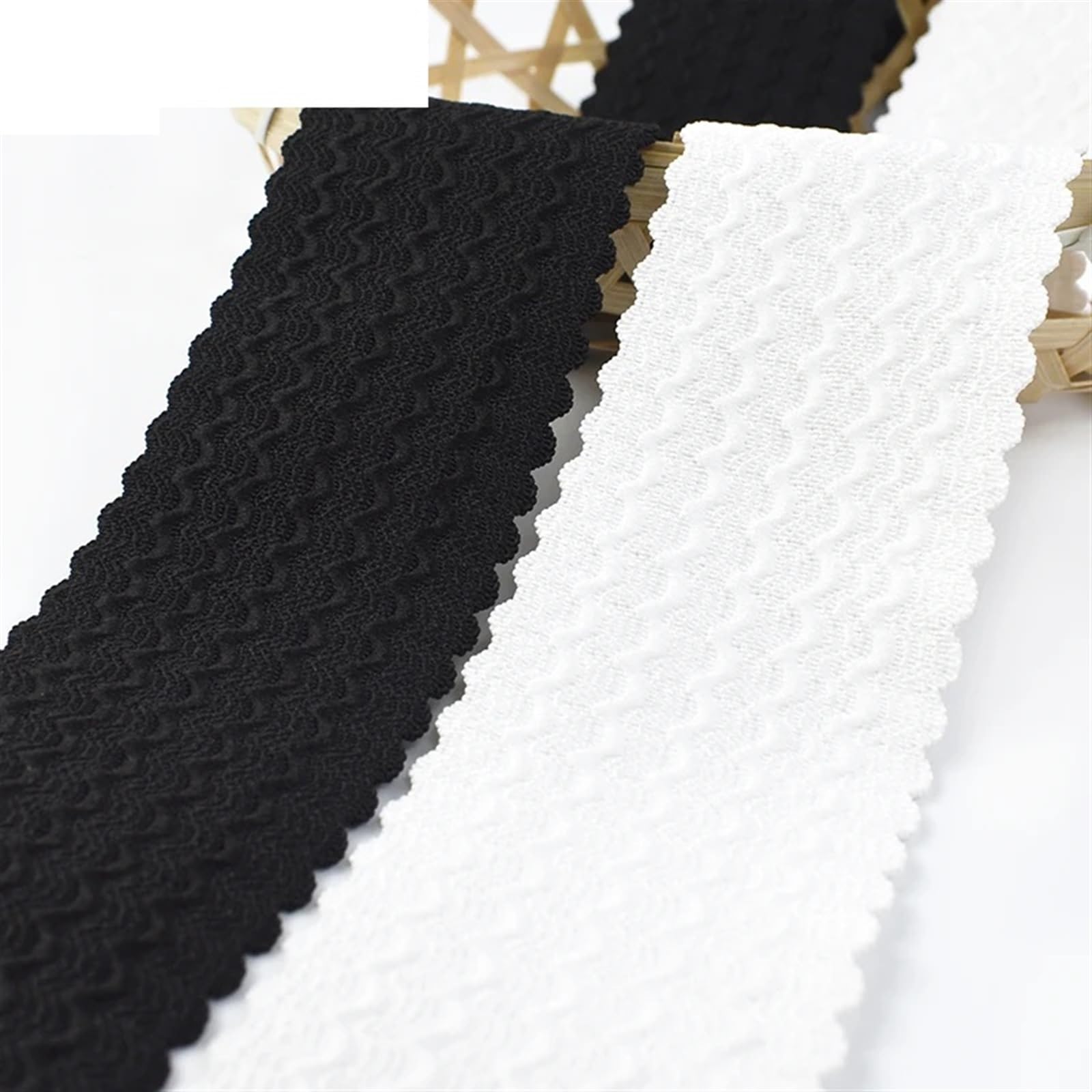 Bande Elastiche 3/5/10M 40/50/60/70mm Larghezza Elastici Gonna Pantaloni Cintura Nastro di Gomma Fai da Te Vestiti Accessori Cucire(Black,10Meters,70mm)