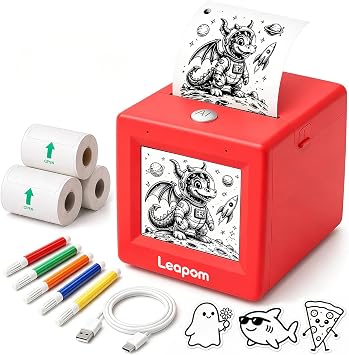 AI Voice Sticker Maker for Kids, Mini Inkless Thermal Printer, Portable Sticker Printer Machine Box for DIY Crafts, Journaling & Doodles, Birthday Toy Gift for Boys and Girls Ages 3+
