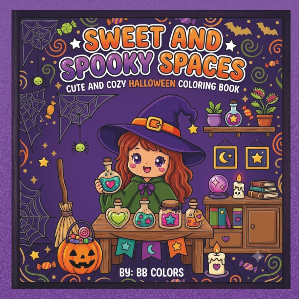 SWEET AND SPOOKY SPACES: CUTE AND COZY HALLOWEEN COLORING BOOK