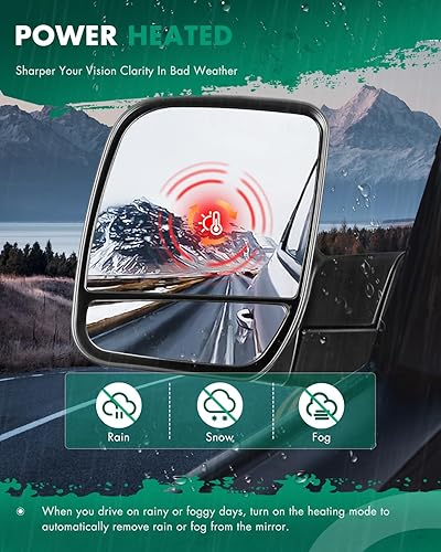 Miniatura 5 de SCITOO Espejo retrovisor lateral izquierdo para Ford E-150 E-250 2003-2013 y Ford E-350 E-450 Super Duty Econoline Van 2004-2013 con ajuste manual y