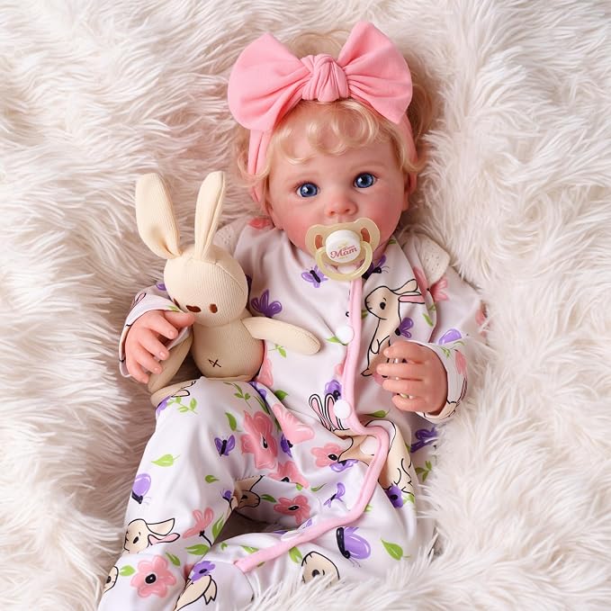 Muñeca Bebé Reborn de Vinilo Suave 17 Pulgadas miniatura 6