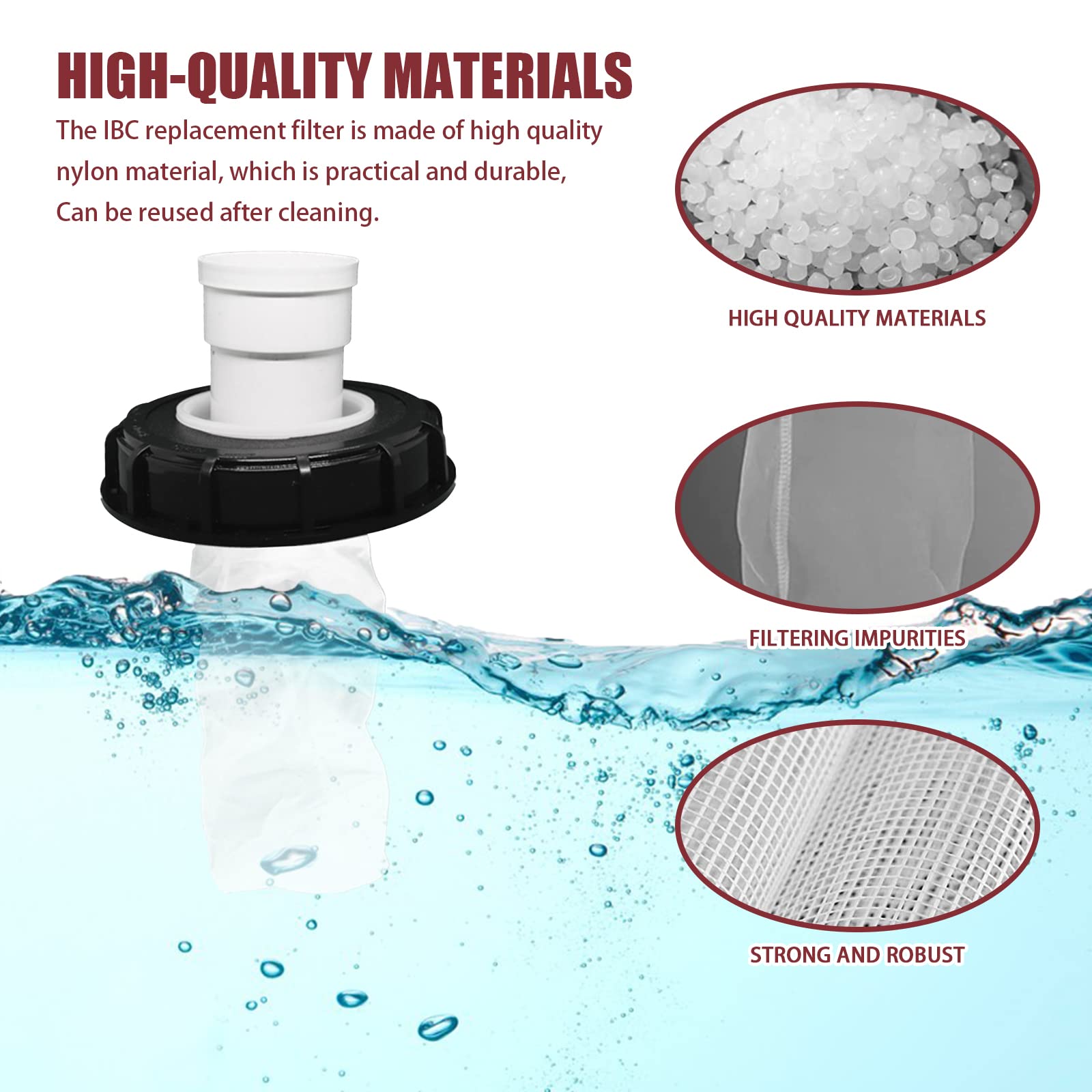 FOGWOWO S100x8 IBC Serbatoio Tappo,Accessori per Serbatoio IBC,per Cisterna Acqua 1000 Litri