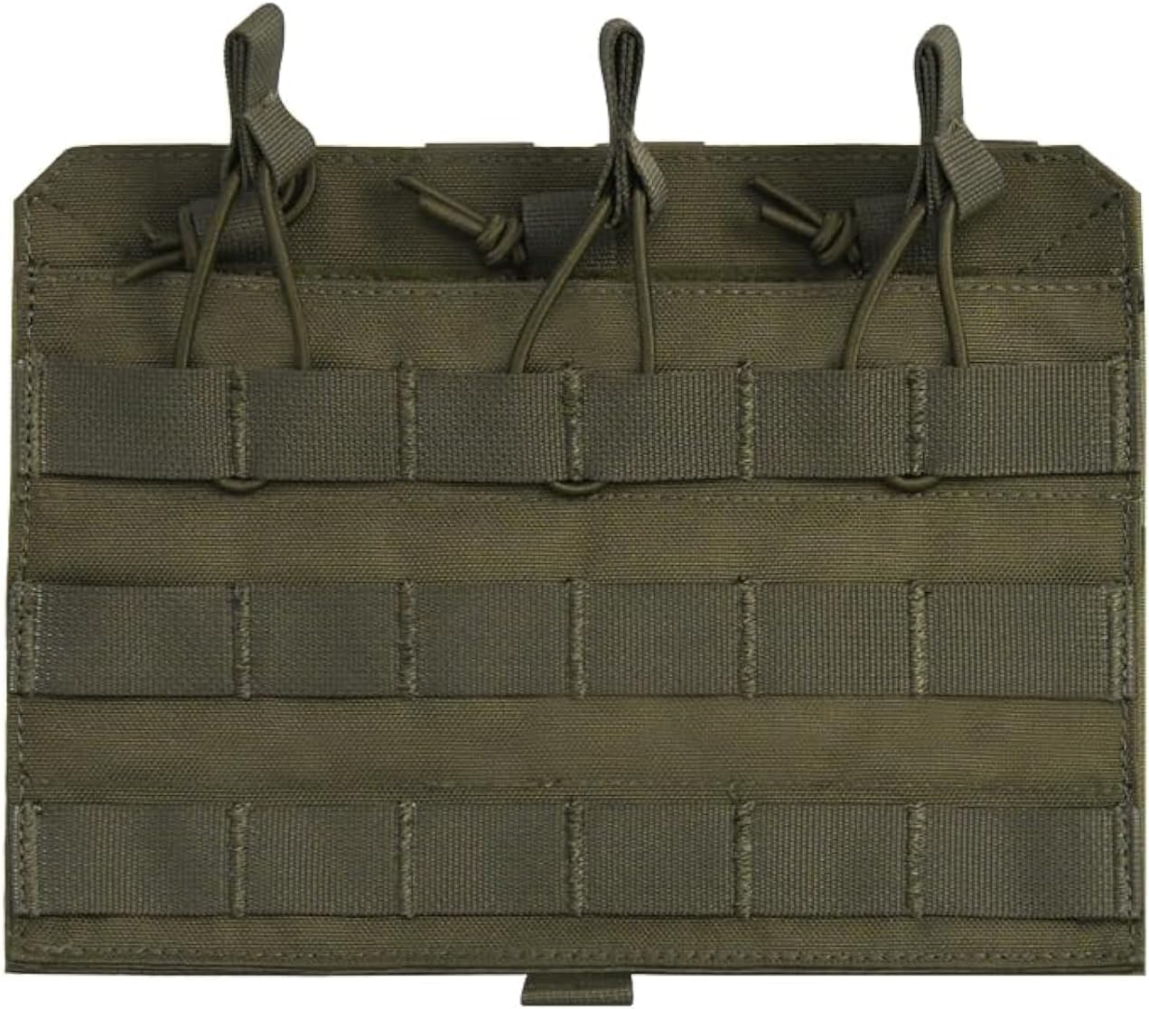Front Panel 762 Triple Mag Pouch 4 Webbing Attach Molle System Elastic Band 1000D Nylon for Outdoor Training Suit Accessory