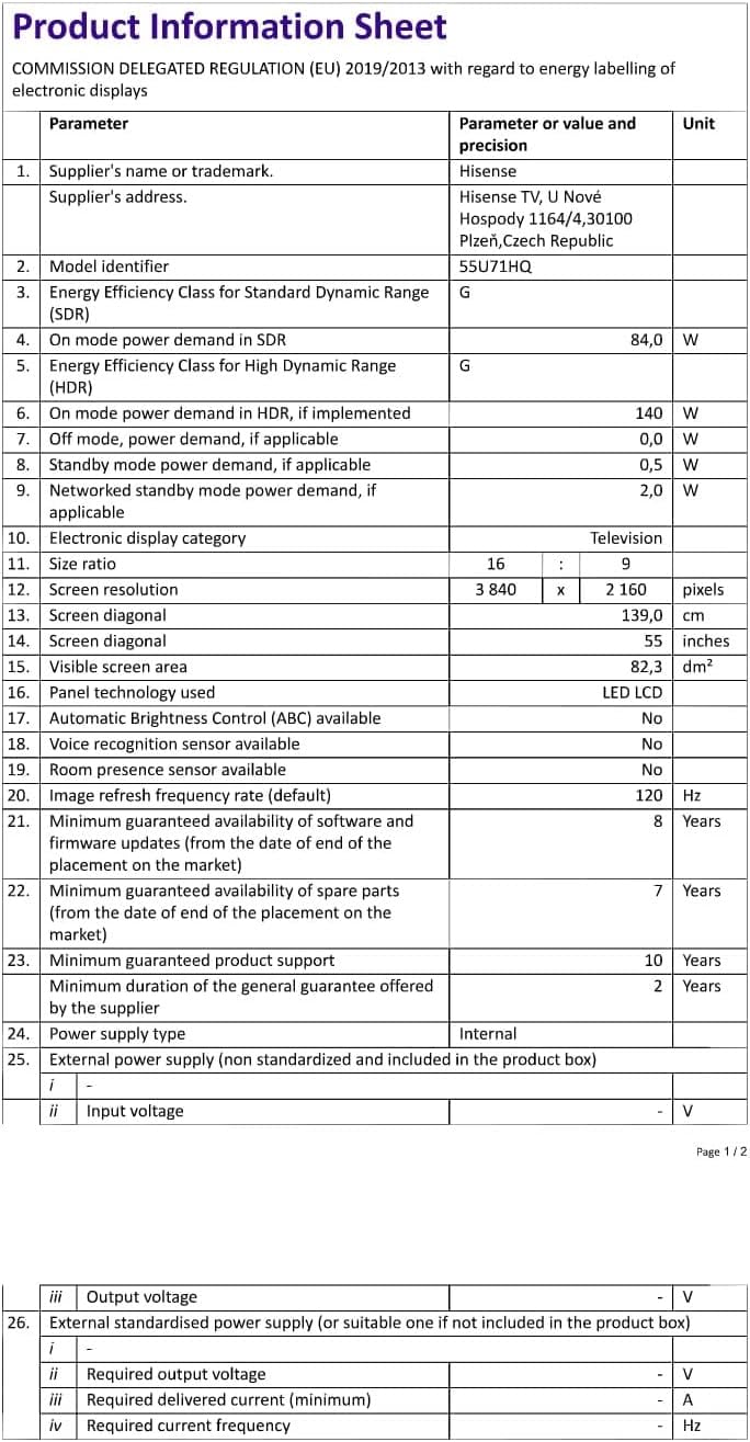 Hisense 55 ULED UHD 55U71HQ, Smart TV VIDAA 6.0, HDR Dolby Vision, ADS, Controlli vocali Alexa Built in/Google Assistant, Tuner DVB-T2/S2 HEVC 10, lativù 4K, Nero Hisense 55 ULED UHD 55U71HQ, Smart TV VIDAA 6.0, HDR Dolby Vision, ADS, Controlli vocali Alexa Built in/Google Assistant, Tuner DVB-T2/S2 HEVC 10, lativù 4K, Nero
