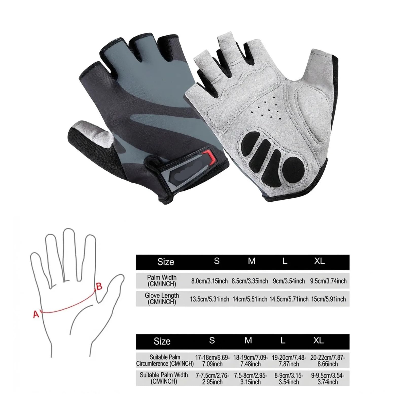 Genérico Guantes de Ciclismo a Prueba Golpes Medio Dedo Unisex for montaña