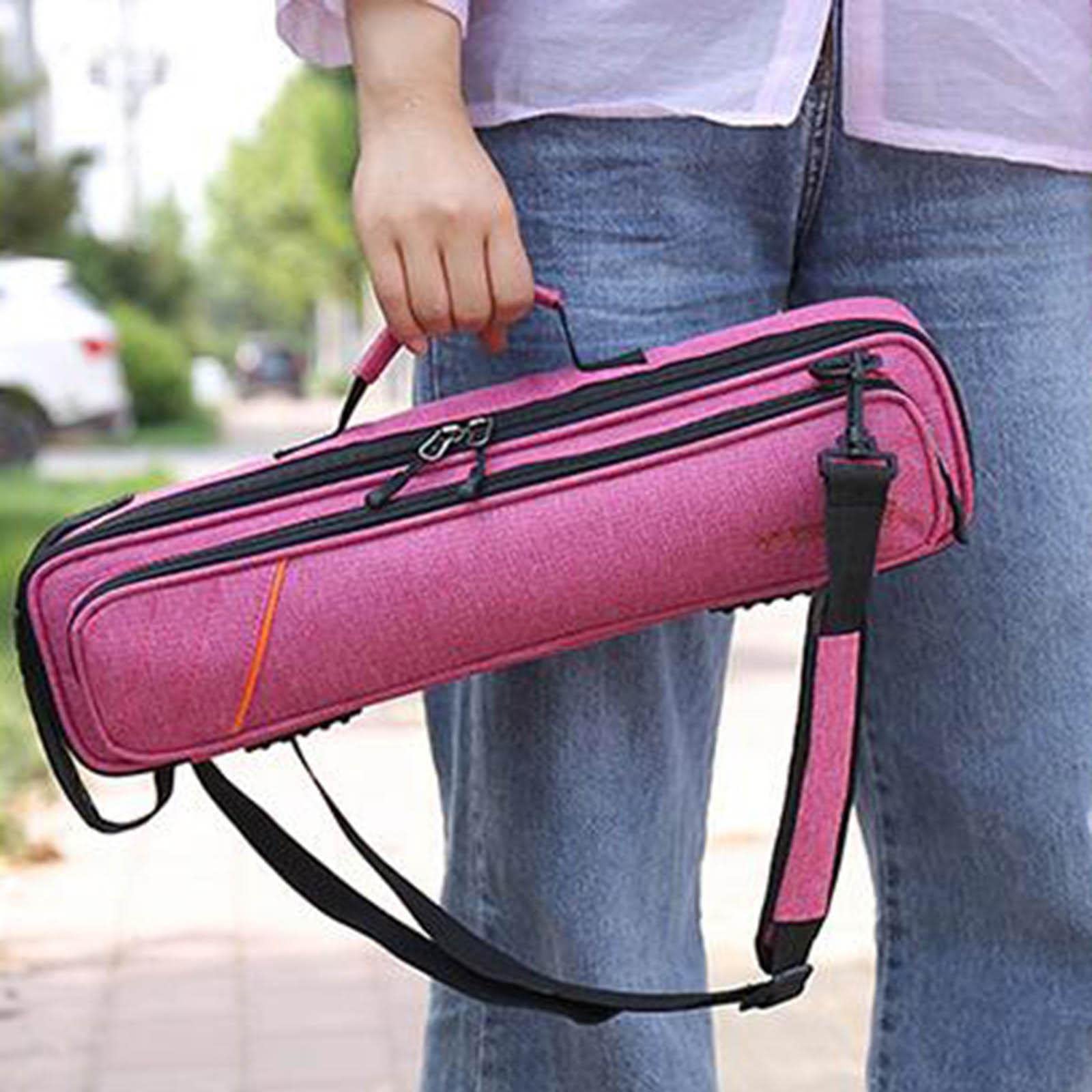 F Fityle Estuche para Flauta Ligero Accesorios para Flauta Portátil Resistente Al, Rojo