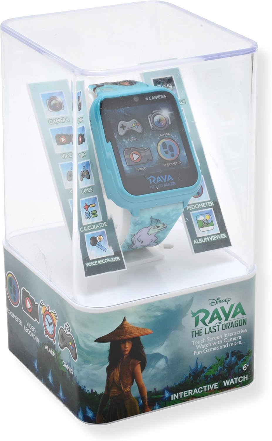 Miniatura 5 de Accutime Disney Raya the Last Dragon - Reloj inteligente educativo con pantalla táctil para niños niñas niños pequeños - Cámara para selfie juegos